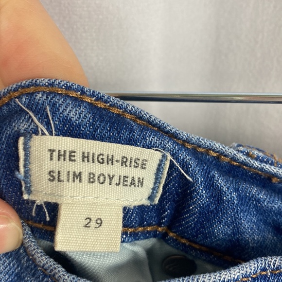 MADEWELL The High-Rise Slim Boyjean - Lita Wash - Size 29 - Picture 13 of 16
